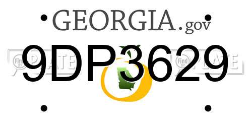 9DP3629 Georgia License Plate