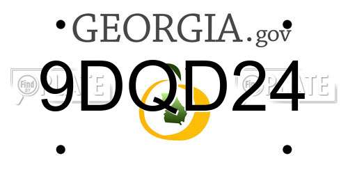 9DQD24 Georgia License Plate