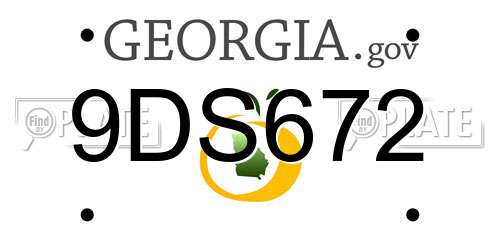 9DS672 Georgia License Plate