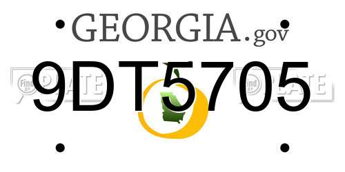 9DT5705 Georgia License Plate