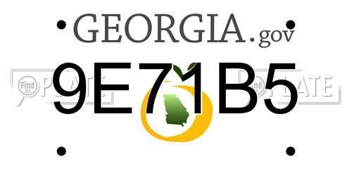 9E71B5 Georgia License Plate
