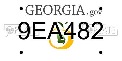 9EA482 Georgia License Plate