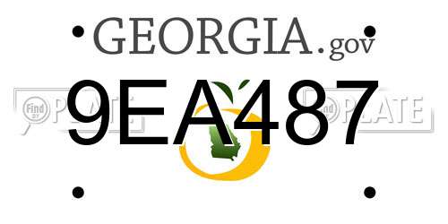 9EA487 Georgia License Plate