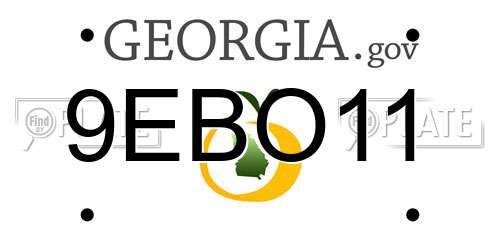 9EBO11 Georgia License Plate