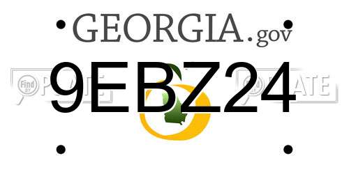 9EBZ24 Georgia License Plate