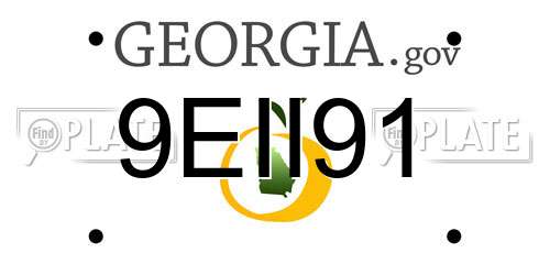 9EII91 Georgia License Plate
