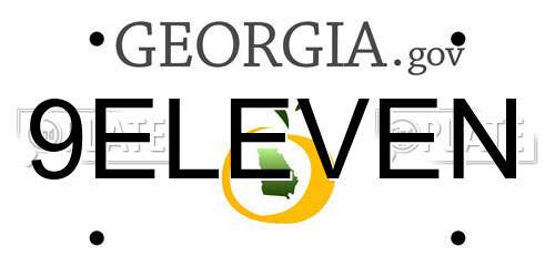 9ELEVEN Georgia License Plate
