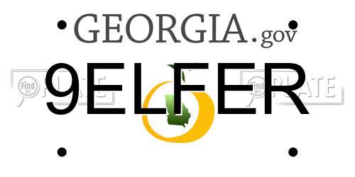 9ELFER Georgia License Plate