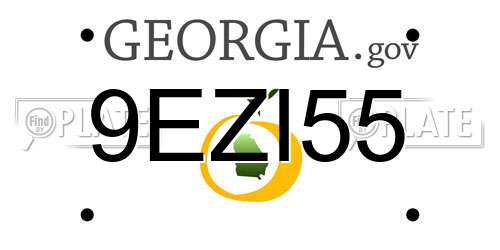 9EZI55 Georgia License Plate