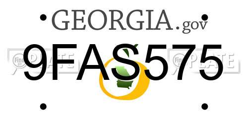 9FAS575 Georgia License Plate