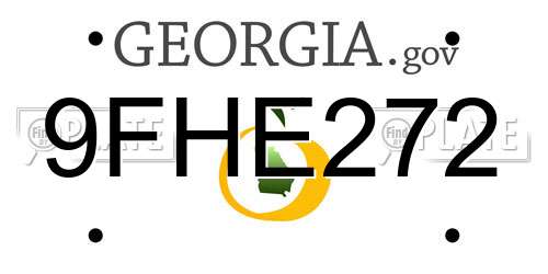9FHE272 Georgia License Plate