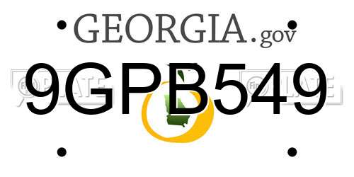 9GPB549 Georgia License Plate