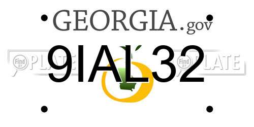 9IAL32 Georgia License Plate