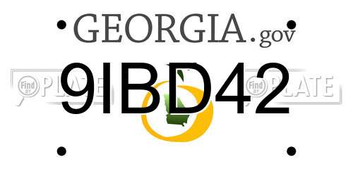 9IBD42 Georgia License Plate