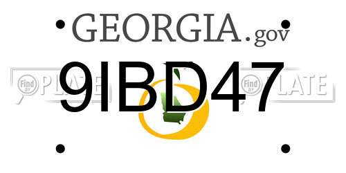 9IBD47 Georgia License Plate