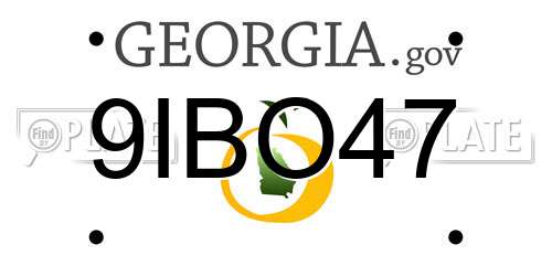 9IBO47 Georgia License Plate