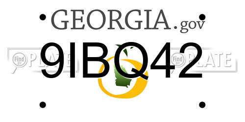 9IBQ42 Georgia License Plate
