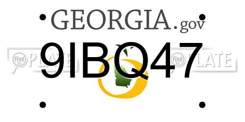 9IBQ47 Georgia License Plate