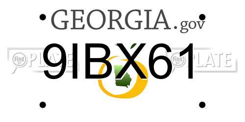 9IBX61 Georgia License Plate