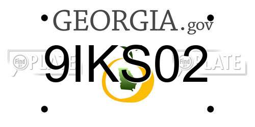 9IKS02 Georgia License Plate