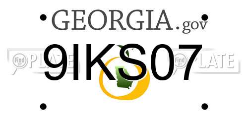9IKS07 Georgia License Plate
