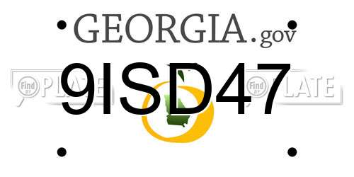 9ISD47 Georgia License Plate
