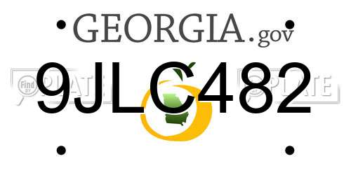 9JLC482 Georgia License Plate