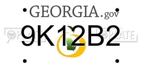9K12B2 Georgia License Plate