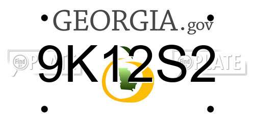 9K12S2 Georgia License Plate