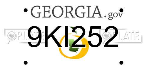 9KI252 Georgia License Plate