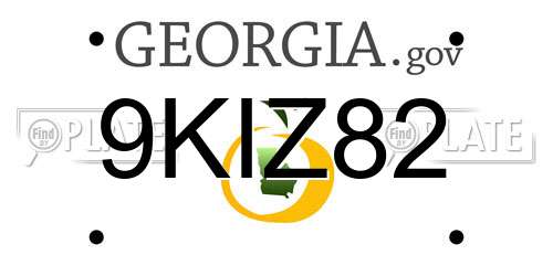 9KIZ82 Georgia License Plate