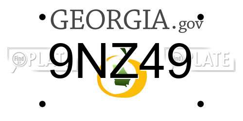 9NZ49 Georgia License Plate