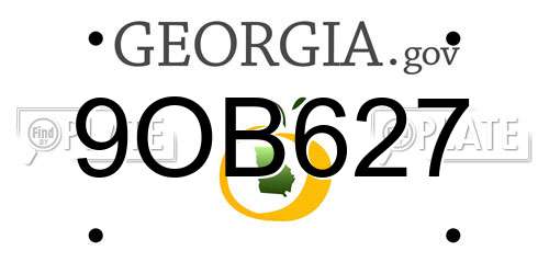 9OB627 Georgia License Plate