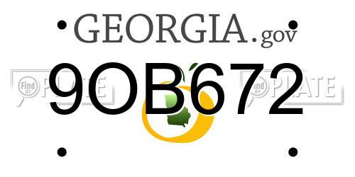 9OB672 Georgia License Plate