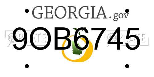 9OB6745 Georgia License Plate