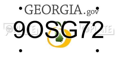9OSG72 Georgia License Plate