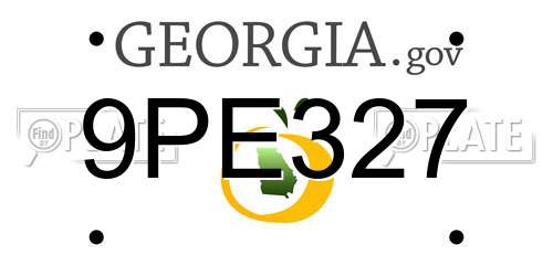 9PE327 Georgia License Plate