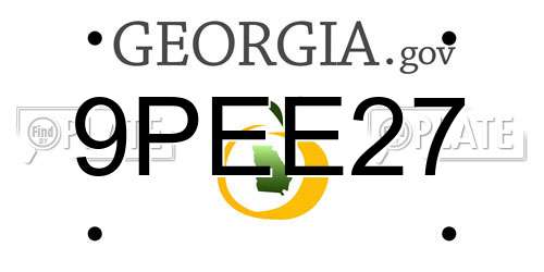 9PEE27 Georgia License Plate