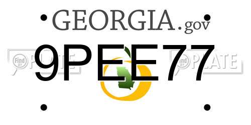 9PEE77 Georgia License Plate
