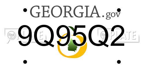 9Q95Q2 Georgia License Plate