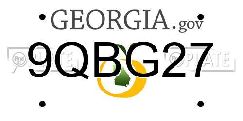 9QBG27 Georgia License Plate