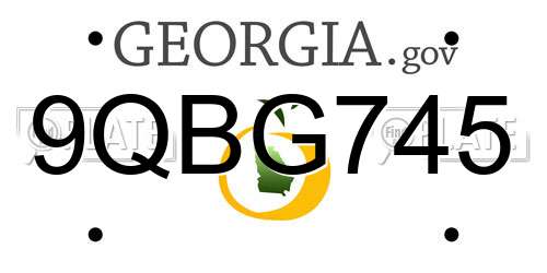 9QBG745 Georgia License Plate