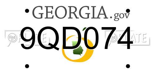 9QD074 Georgia License Plate