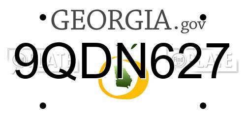9QDN627 Georgia License Plate