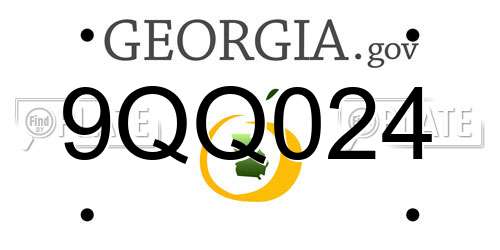 9QQ024 Georgia License Plate
