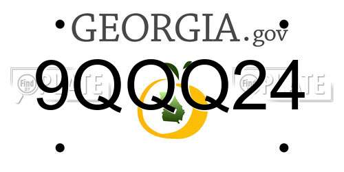 9QQQ24 Georgia License Plate