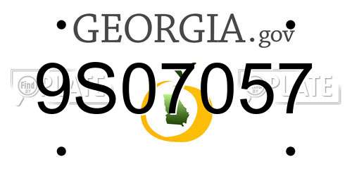 9S07057 Georgia License Plate