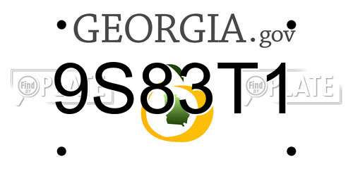 9S83T1 Georgia License Plate