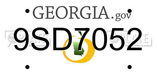 9SD7052 Georgia License Plate
