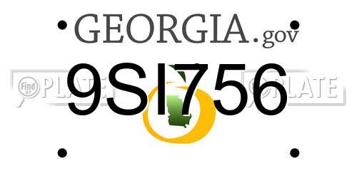 9SI756 Georgia License Plate